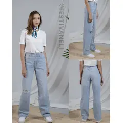ESTIVANELI - Jeans de Dama WIDE LEG