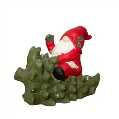 PANADECOR - Figura Navideña Nomo con Árbol de Cerámica