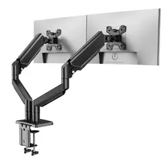 SEISA - Rack Soporte Brazo Para 2 Monitor 17 A 30 Pulgadas Mesa o Escritorio