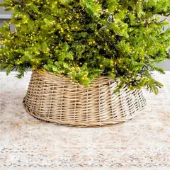 GENERICO - Pie de árbol Navidad Tejido Natural M Decoraline Home