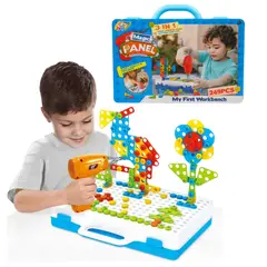 GENERICO - Puzzle Mosaico Creativo Didactico 249 Pzas Con Taladro Niños