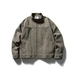 TIOZONEY - Chaqueta vintage para hombre-Verde