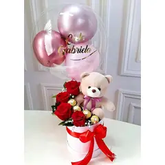 GENERICO - Gift Box Cielo de Rosas y peluche