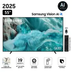 SAMSUNG - Televisor QLED 55" Visión AI Smart TV QN55Q7FAAGXPE Modelo 2025