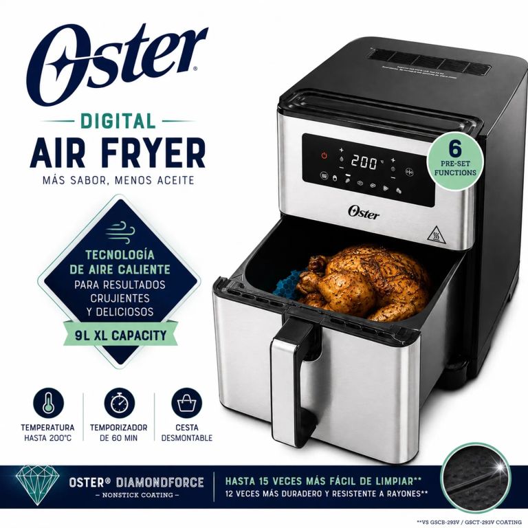 Freidora de aire digital Oster® de 9L CKSTAF90D