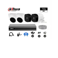 DAHUA - KIT DE 4 CÁMARAS DE SEGURIDAD KIT 4 HD 720P + CABLE