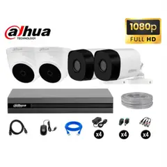DAHUA - KIT DE 4 CAMARAS DE SEGURIDAD FULL HD 1080P KIT 4 + CABLE