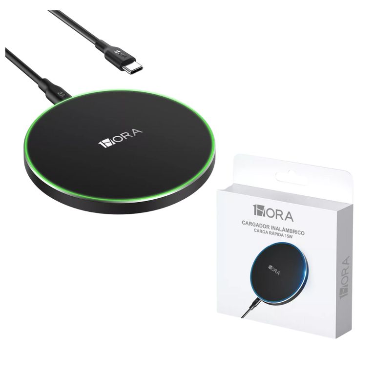 Cargador Inalambrico 1HORA Carga Rápida Magnética 15W Celular Smart Watch