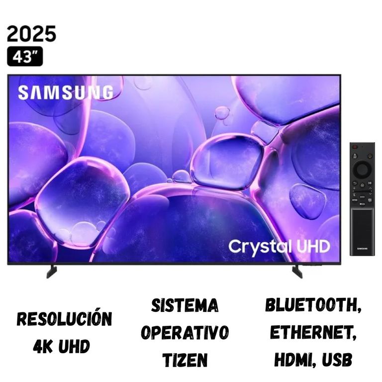 Televisor UN43U8000FGXPE Smart TV 43" Crystal UHD 4K 2025