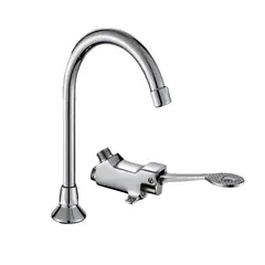 GENERICO - LLAVE DE HOSPITAL CON PEDAL METAL CROMADO