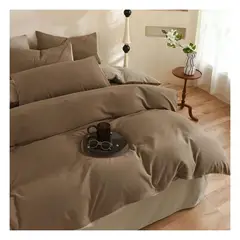 GENERICO - Funda plumón booms 100 % algodón bramante avellana 200 hilos