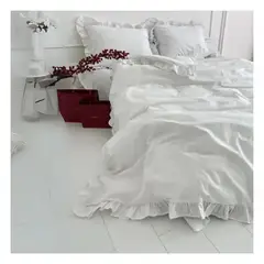 GENERICO - Funda plumón booms 100 % algodón bramante blanco 200 hilos