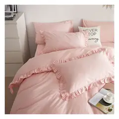 GENERICO - Funda plumón booms 100 % algodón bramante rosado 200 hilos