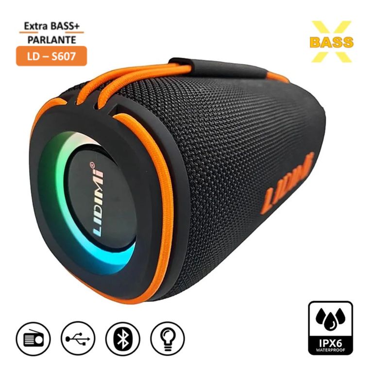Parlante Portable Bluetooth USB Radio Extra BASS LD-S607
