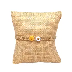 LUCYANA JOYAS Y ACCESORIOS - Pulsera Mujer Hilo Nombre Letra Inicial S y Corazón - Joyas Lucyana