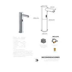 GENERICO - GRIFO ELÉCTRICO CON SENSOR AUTOMÁTICO Y05