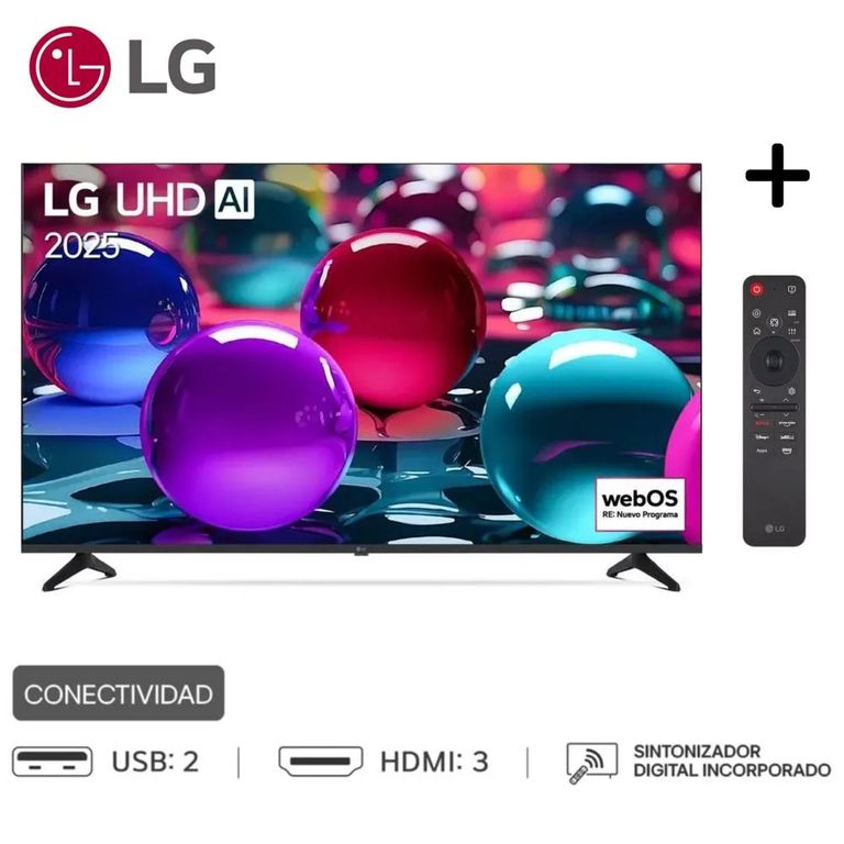 TELEVISOR SMART TV LED 4K ULTRA HD 55 55UA7300PSB CON THINQ AI 2025