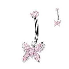 ADR JOYERIA CORPORAL - Piercing Ombligo Mariposa Monarca Titanio ADR Joyería Corporal
