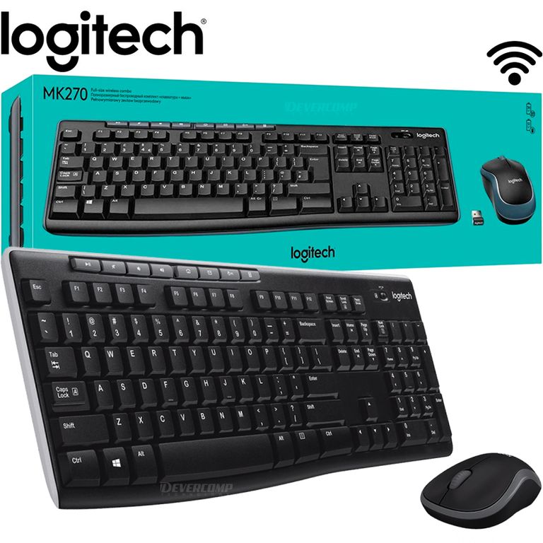 Combo MK270 Teclado y Mouse Inalámbrico USB