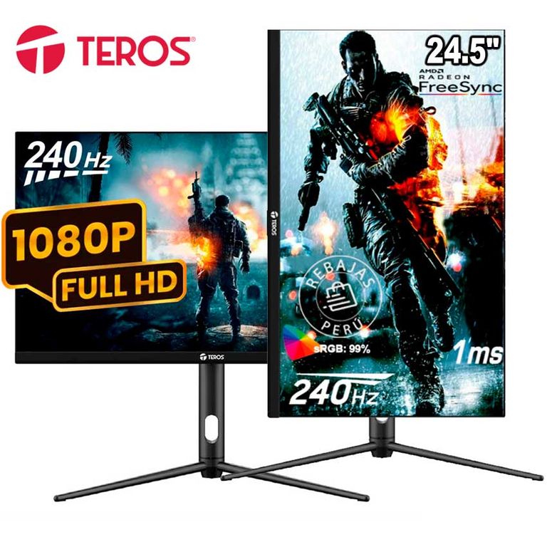 Monitor Gaming TEROS TE-2410G 245″ FHD VA 240Hz 1ms
