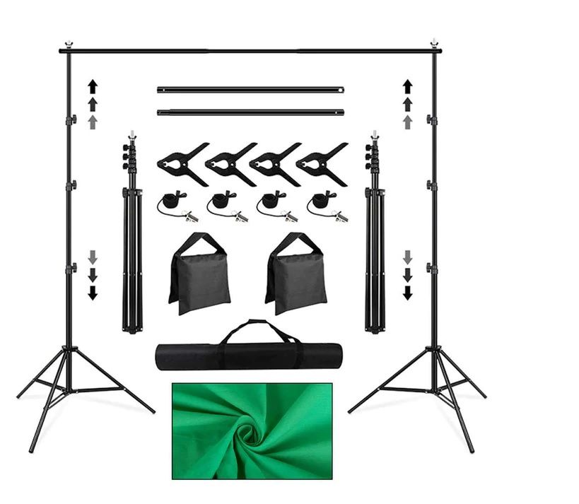 SOPORTE PARA FONDO DE FOTOGRAFIA 2.60 X 3.00 MT VERDE CHROMA