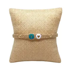 LUCYANA JOYAS Y ACCESORIOS - Pulsera Mujer de Hilo Nombre Letra Inicial Y y Corazón - Joyas Lucyana