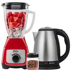OSTER - Licuadora con Control de Perilla BLSTKAGRRD + Hervidor Imaco