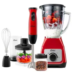 OSTER - Licuadora BLSTKAGRRD + Batidora de Inmersión FPSTHB460A