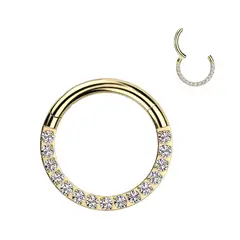 ADR JOYERIA CORPORAL - Piercing Argolla Zircones Septum Daith Titanio ADR Joyería Corporal
