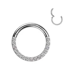 ADR JOYERIA CORPORAL - Piercing Argolla Zircones Septum Daith Titanio ADR Joyería Corporal