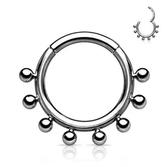 ADR JOYERIA CORPORAL - Piercing Argolla Bolitas Septum Daith Titanio ADR Joyería Corporal