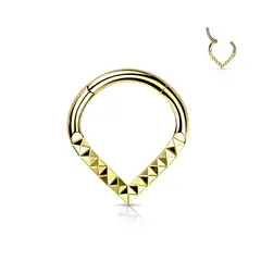 ADR JOYERIA CORPORAL - Piercing Argolla Bisel en V Septum Daith Titanio ADR Joyería Corporal