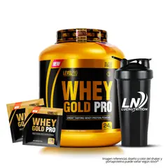 LEVEL PRO - Whey Gold Pro 3 Kg - Vainilla + Shaker + 2 Sachet Whey Gold Pro