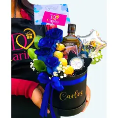 GENERICO - Regalo para hombres - Box de rosas azules Patrón