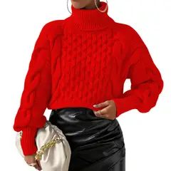 GENERICO - Chompa Mujer 52794153 Doble Cara 40C Sot-28 Color Rojo