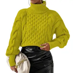 GENERICO - Chompa Mujer 52794153 Doble Cara 40C Sot-28 Color Mostaza