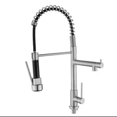 APACHE - Grifo Mezcladora Cocina Largo 55cm doble caño Cromo Brillante