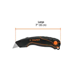 TRUPER - Navaja retráctil 7 cuerpo de aluminio