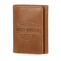 HARLEY DAVIDSON - BILLETERA HOMBRE 3 CUERPOS PROTECCION TARJETAS RFID