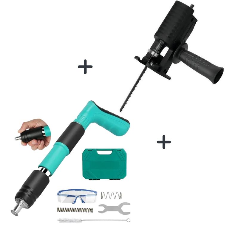 Pistola Fulminante De Clavos + Adaptador De Sierra