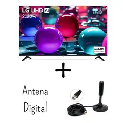 LG - Televisor 55 Pulgadas Con IA UHD 4K WebOS 55UA7300PSB + Antena Digital (2025)
