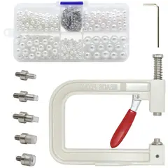 GENERICO - Máquina De Fijación De Remaches Con 5 Troquel Y 500 Perlas