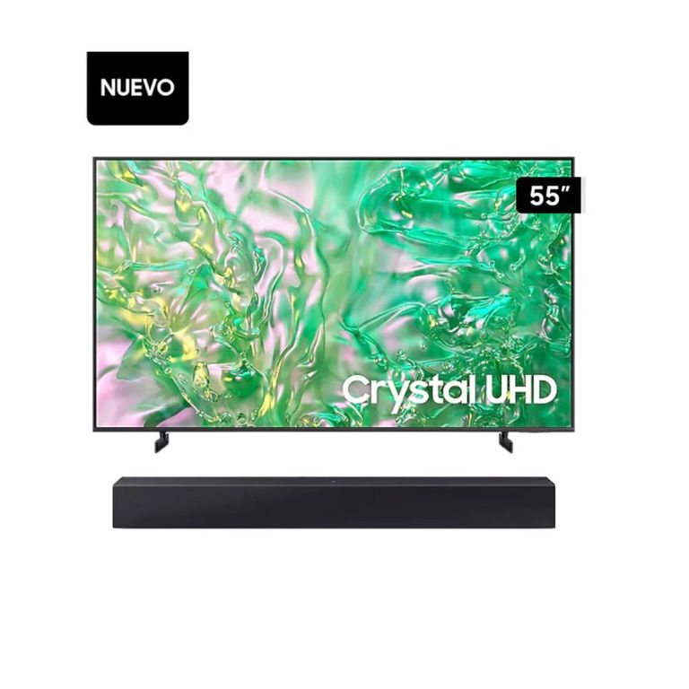 Televisor 55 UHD 4K CRYSTAL UN55DU8000GXPE + SOUNDBAR