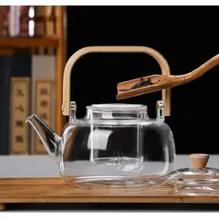 GENERICO - Tetera de vidrio de borosilicato con infusor 1000 ml