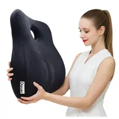 DAUER - Cojín Lumbar 3D Premiun Memory Foam Gris Ergonómico