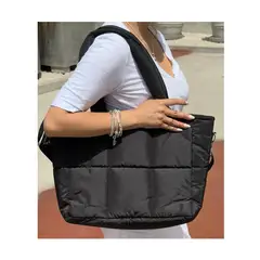 MORITA BAG STORE - BOLSO PUFFER PORTALAPTOP MUJER NEGRO HIGH