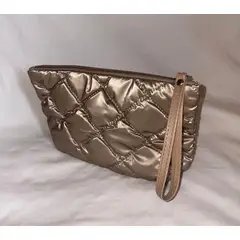 MORITA BAG STORE - NECESER DE MAQUILLAJE PARA MUJER COLOR DORADO