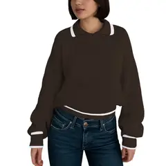 GENERICO - Chompa Mujer Camisero Dralom 463G-27 Color Marron