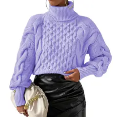 GENERICO - Chompa Mujer 52794153 Doble Cara 40C Sot-28 Color Lila
