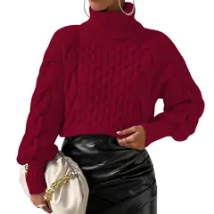 GENERICO - Chompa Mujer 52794153 Doble Cara 40C Sot-28 Color Vino